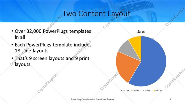Two Content presentation slide layout