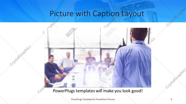 Picture with Caption presentation slide layout