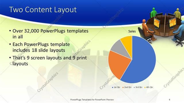 Two Content presentation slide layout