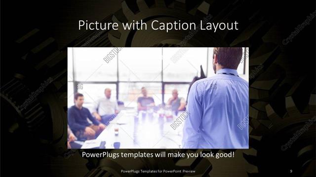 Picture with Caption presentation slide layout