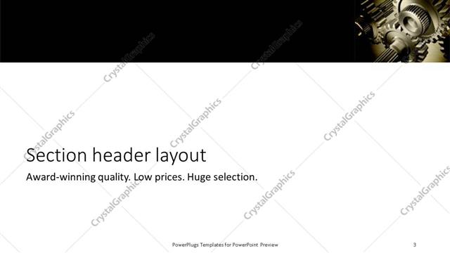 Section Header presentation slide layout