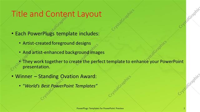 Title and Content presentation slide layout
