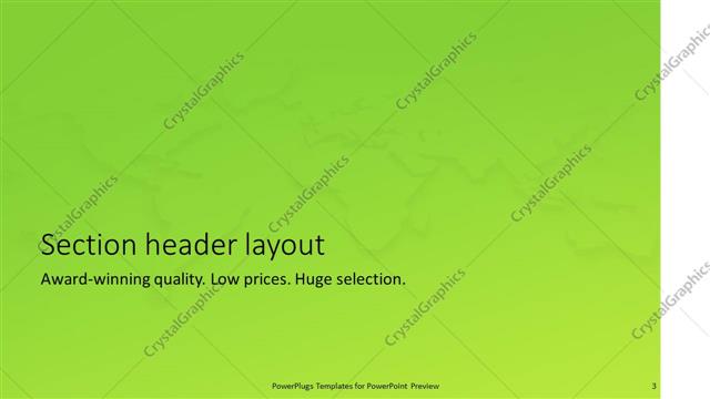 Section Header presentation slide layout