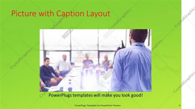Picture with Caption presentation slide layout