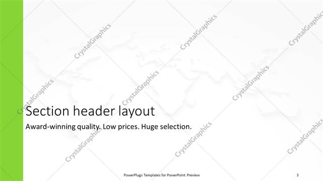 Section Header presentation slide layout