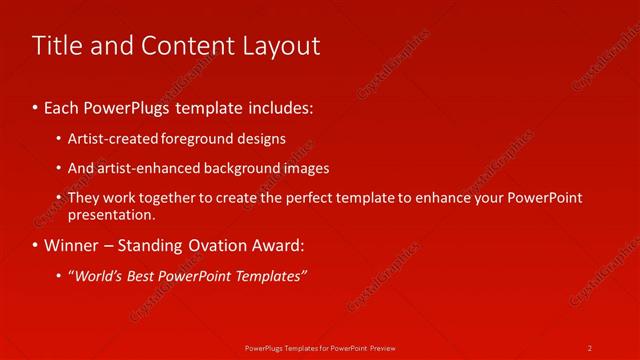 Title and Content presentation slide layout
