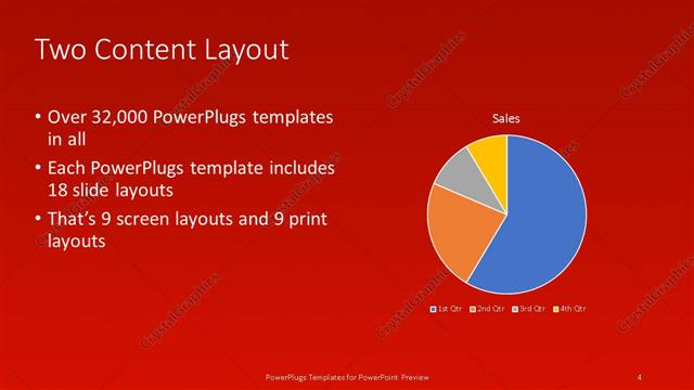 Two Content presentation slide layout