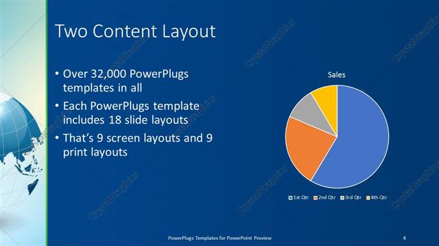 Two Content presentation slide layout