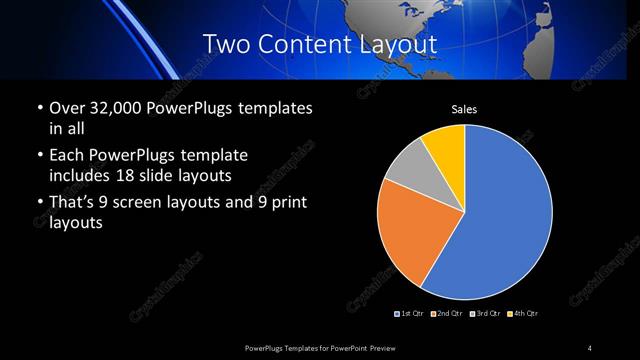 Two Content presentation slide layout