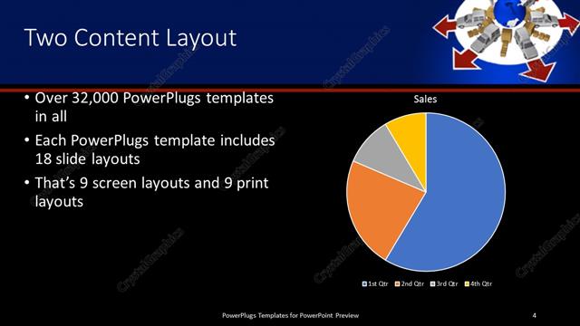 Two Content presentation slide layout