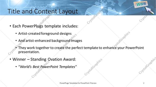 Title and Content presentation slide layout