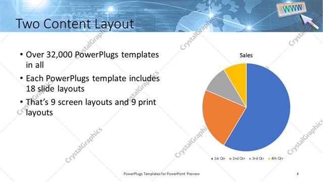 Two Content presentation slide layout