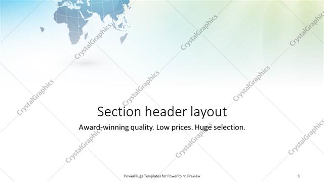 Section Header presentation slide layout
