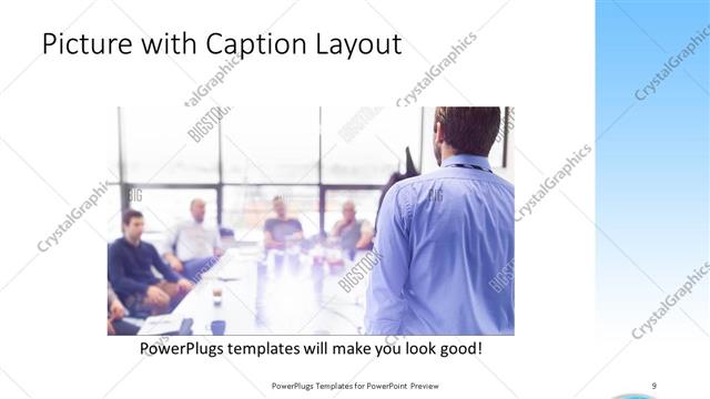 Picture with Caption presentation slide layout