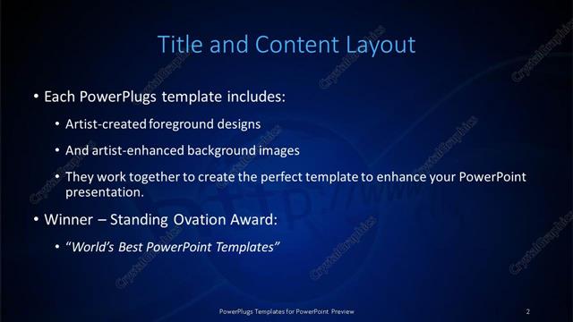 Title and Content presentation slide layout