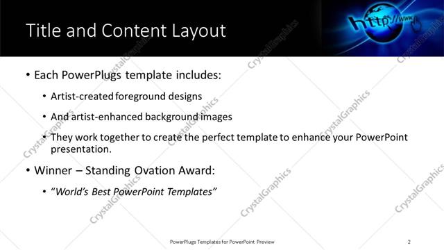 Title and Content presentation slide layout
