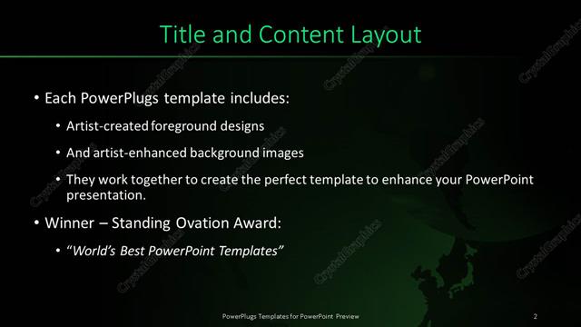 Title and Content presentation slide layout