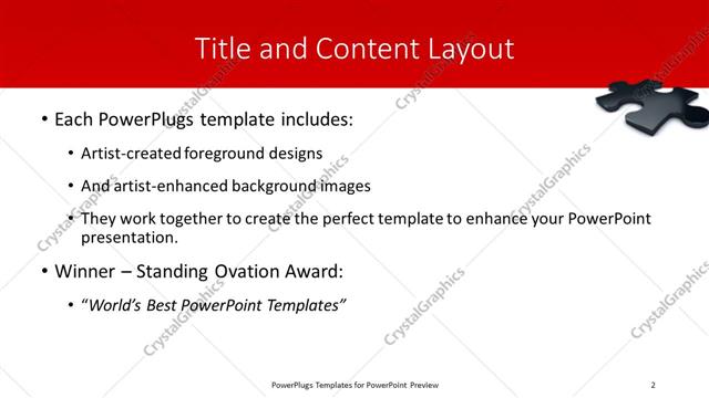 Title and Content presentation slide layout