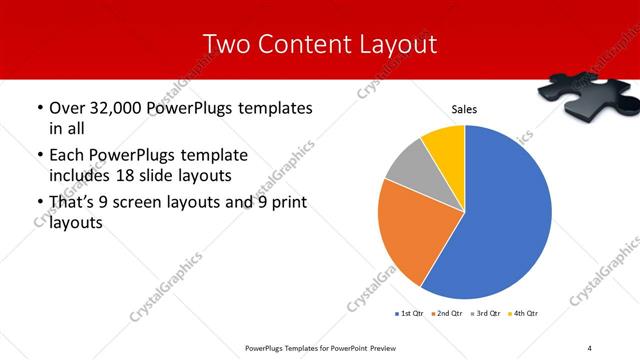 Two Content presentation slide layout