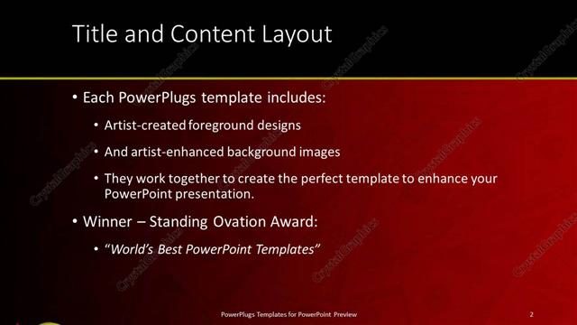 Title and Content presentation slide layout