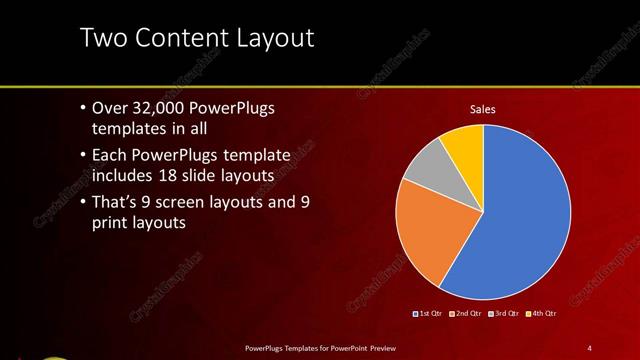 Two Content presentation slide layout