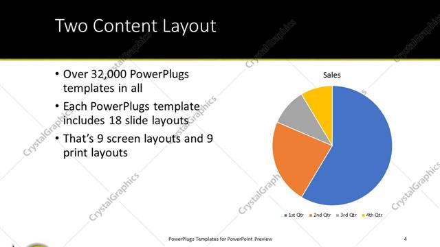 Two Content presentation slide layout
