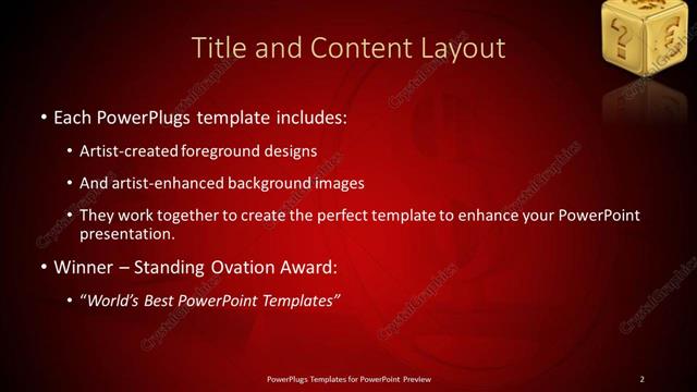 Title and Content presentation slide layout