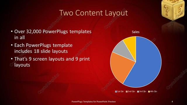 Two Content presentation slide layout
