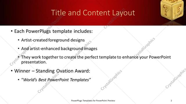Title and Content presentation slide layout