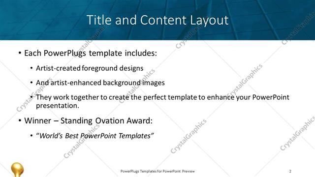 Title and Content presentation slide layout