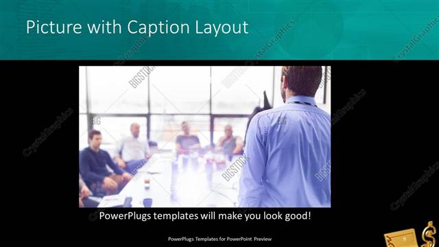 Picture with Caption presentation slide layout