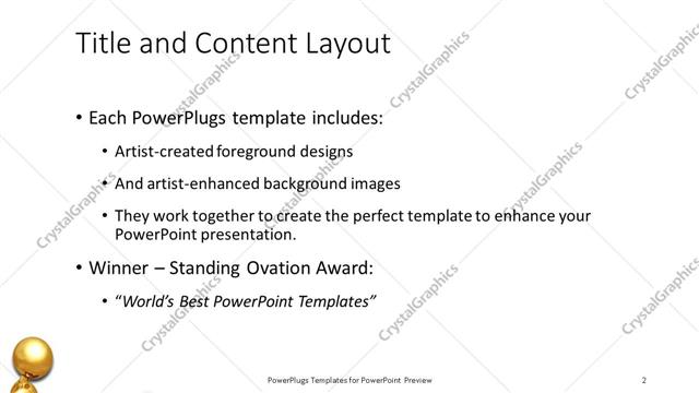 Title and Content presentation slide layout
