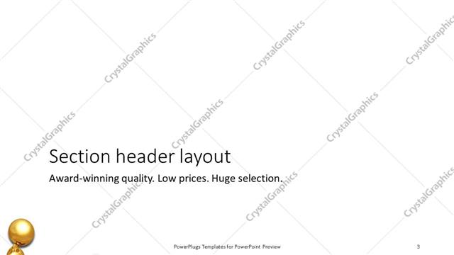 Section Header presentation slide layout