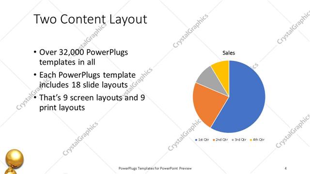 Two Content presentation slide layout