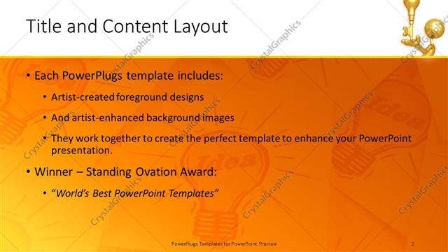 Title and Content presentation slide layout
