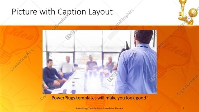 Picture with Caption presentation slide layout