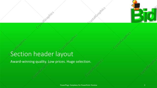 Section Header presentation slide layout