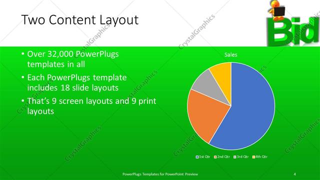 Two Content presentation slide layout