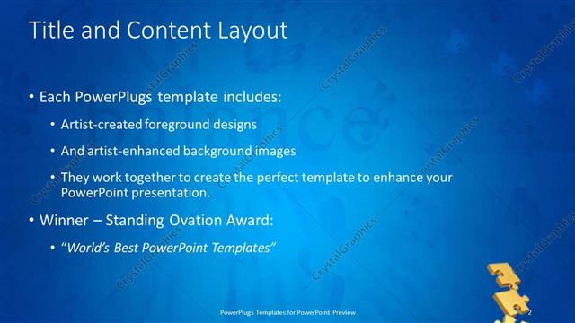 Title and Content presentation slide layout