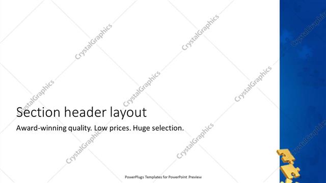 Section Header presentation slide layout