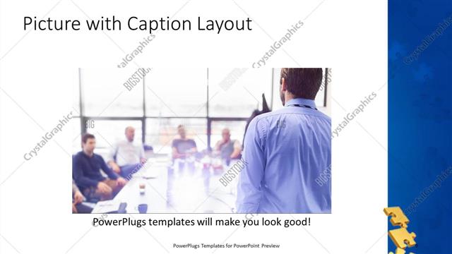 Picture with Caption presentation slide layout