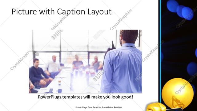 Picture with Caption presentation slide layout