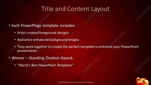 Title and Content presentation slide layout