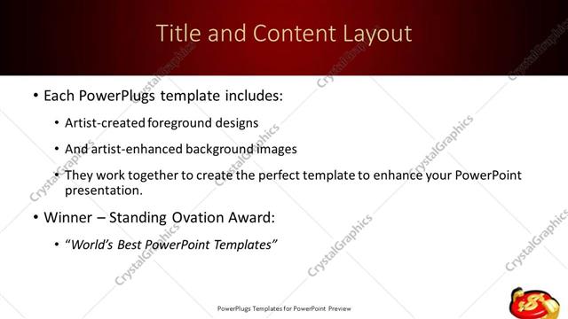Title and Content presentation slide layout