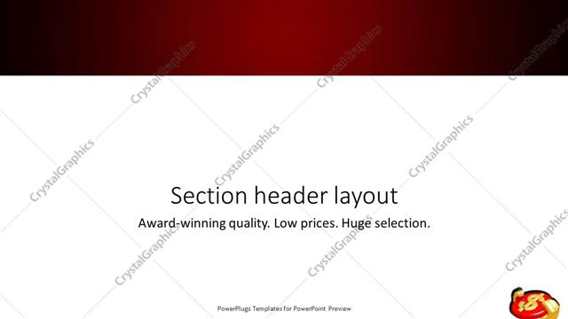 Section Header presentation slide layout