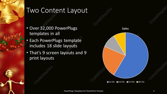 Two Content presentation slide layout