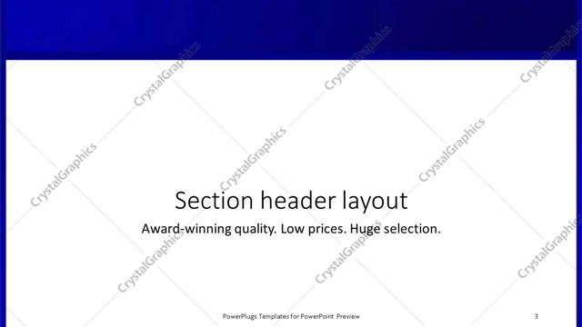 Section Header presentation slide layout