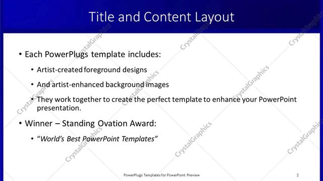 Title and Content presentation slide layout