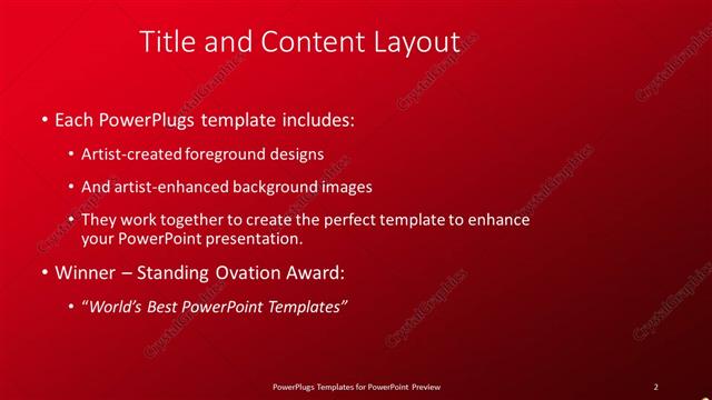 Title and Content presentation slide layout