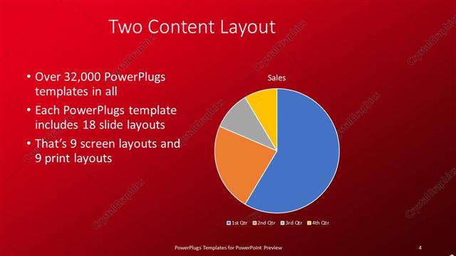 Two Content presentation slide layout